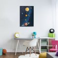 thumbnail image 3 of Stupell Industries Contemporary Planets Aligned in Celestial Orbit Black Framed Giclee Art, 16 x 24, by Creative Studio, 3 of 8