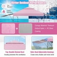 thumbnail image 3 of YYAo Canopy, Outdoor Canopy Tent,10 x 17.6 Feet Outdoor Instant Pop-up Canopy Tent with Dual Half Awnings-Pink, 3 of 10