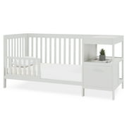 Delta Children Alice 5-in-1 Convertible Crib and Changer - Greenguard Gold Certified, Moonstruck Grey