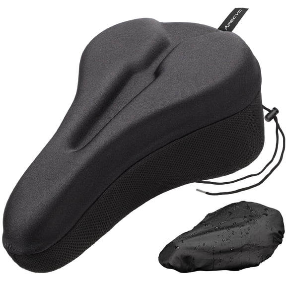 Apecyc Standard Bike Seat Cover, Gel Padded Cushion for Stationary and Outdoor Saddles