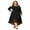 1# Black, variant on LapaPlus Womens Plus Size Dresses Mesh Lace Long Sleeve Irregular Hem Evening Party A-Line Dress