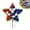 C, variant on Red White Blue Star Headstone Flower Saddle, Artificial Cemetery Memorial Arrangement, Patriotic Grave Decor with Stake for 250th Anniversary & Memorial Day