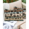 thumbnail image 6 of Black Paw Print Throw Pillow Covers, Farmhouse Vintage Shabby Wood Grain Soft Breathable Pillow Cases with Invisible Zipper for Sleeping, Toddler Pillowcases for Couch Bed Sofa Chair 12x20 Inches, 6 of 6