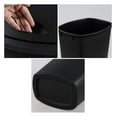 thumbnail image 3 of 8 Gallon Plastic Swing Top Garag Bin, Lidded Wastebasket Trash Can for Kitchen or Workspace, Set of 4, Black, 3 of 7