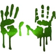 thumbnail image 2 of High Intensity Grade Reflective Bloody/Dripping Hands for Helmets, Windscreens, Rear Windows, Bumper Stickers (5 inches Height, Lime Green), 2 of 4