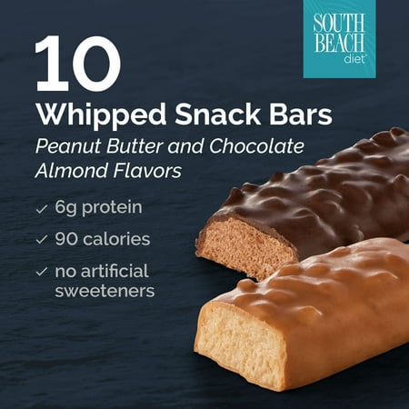 South Beach Diet Whipped Snack Bars Variety Pack, 0.9 Oz, 10