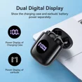 thumbnail image 4 of Refurbished VEAT00L N7-w 5.3 Wireless Bluetooth Earbuds with Charging Case & LED Power Display, Black, 4 of 5