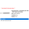 thumbnail image 2 of Front Hood Strut - Compatible with 1998 - 2007 Toyota Land Cruiser 1999 2000 2001 2002 2003 2004 2005 2006, 2 of 2