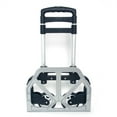 thumbnail image 6 of Folding Hand Truck Dolly, 165 lbs Capacity Dolly Cart, Portable Collapsible Aluminum Trolley with Retractable Handle, for Shopping, Travel, Blue, 6 of 9