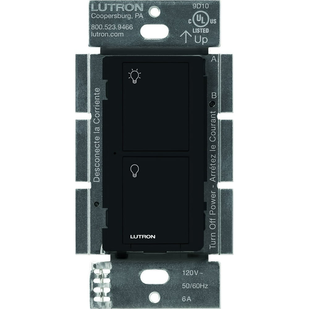 Lutron Caseta Wireless Smart Lighting Switch for Bulbs and Fans (Black