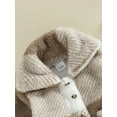 thumbnail image 5 of TSEXIEFOOFU Baby Girls Winter Jacket Long Sleeve Turn-down Collar Button Plaid Outwear with Pockets, 5 of 9