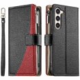 thumbnail image 1 of Funda cartera GANGXUN para Samsung Galaxy S23 Plus , cuero PU con tarjetero, cremallera, correa de mano, soporte y protección 757°, 1 of 6