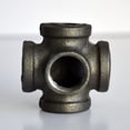 thumbnail image 3 of DN15 DN20 DN25 5 Way Pipe Fitting Malleable Iron Black Outlet Cross Female Tube Connector iron cast Hardware pipe fittings, 3 of 3
