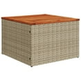 thumbnail image 6 of vidaXL Garden Sofa Set Beige Poly Rattan, Powder-Coated Steel, Acacia Wood, 6 of 6