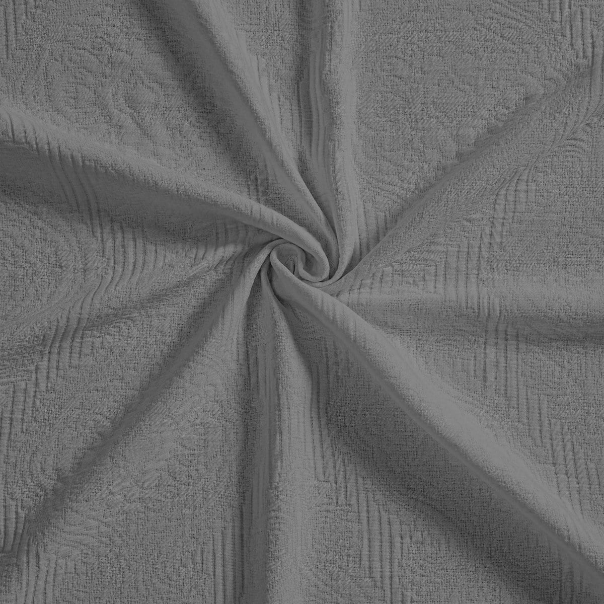 Superior 3-Piece Florin Cotton Matelasse Gray Bedspread Set, Full