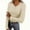 Beige, variant on Long Sleeve Shirts for Women V Neck Button Basics Tops Lightweight Fleece Lined Base Layer Slim Fit Top Thermal Undershirts