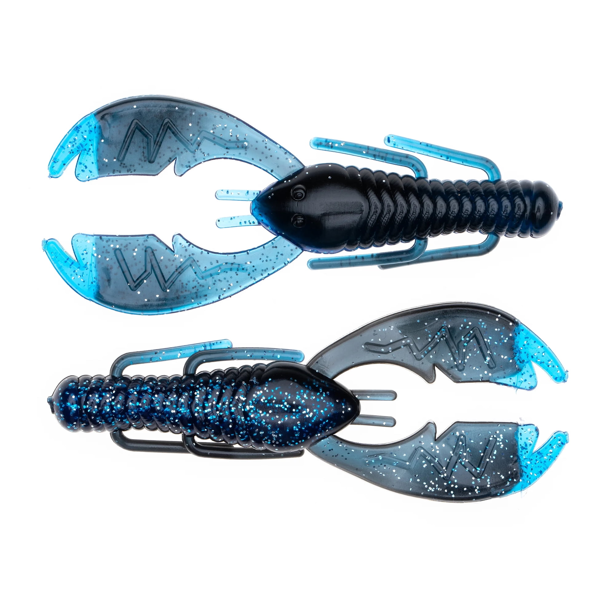 NetBait Paca Slim Black Shadow Flare Crawfish Fishing Soft Baits 4in 7 pieces