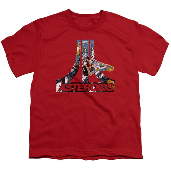 Atari Asteroids Atari S/S Youth 18/1 T-Shirt Red