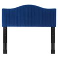 thumbnail image 3 of Tufted Headboard, King Size, Velvet, Blue Navy, Modern Contemporary Urban Design, Bedroom Master Guest Suite, 3 of 10