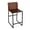 Brown Leather, variant on Butler Specialty Company Urban 25" Woven Leather Counter Stool In Black