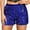 Dark Blue, variant on Women Sequin Shorts, Fashion Women's Elastic High-Waisted Solid Color Sequin Shorts, Stretchy and Breathable Fabric for Daily Wear, Shows Body Shape Beautifully