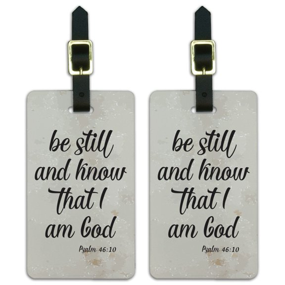 Be Still and Know That I am God Luggage ID Tags Cards Set of 2