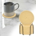 thumbnail image 2 of Eewia Placemat Clearance, Cotton Rope Woven Meal Mat Circular Cotton Thread Woven Cup Mat Pot Mat Kitchen Table Thickened Insulation Mat, 2 of 2