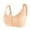 Beige, variant on Women's Racerback Front Closure Bra Plus Size Full Figure Unpadded Everyday Underwire for Big Bust