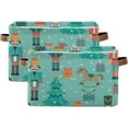 thumbnail image 2 of 1PCS Christmas Nutcrackers Large Collapsible Storage Bins,Canvas Fabric Foldable Storage Bins with Handles Open Home Storage Bins Boxes Toy Storage Basket Home Decor, 2 of 7