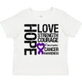thumbnail image 3 of Inktastic Pancreatic Cancer Hope Love Strength Boys or Girls Toddler T-Shirt, 3 of 5