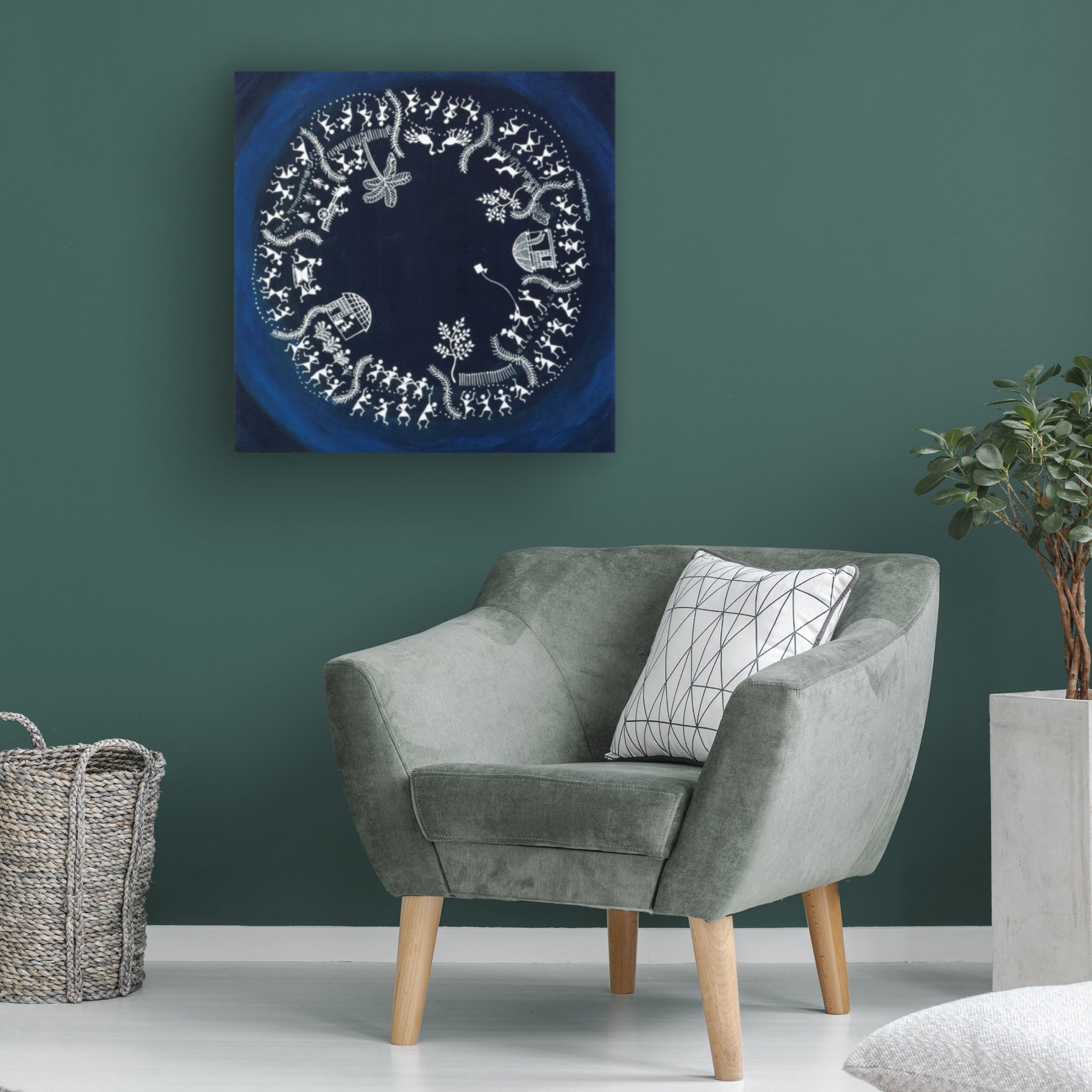 Canvas Wall Art - Medha Karandikar 'It Takes a Village' Wall Art for Living Room, Bedroom, or Office Décor by Trademark Fine Art - 24 x 24 Inches