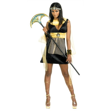 Disguise Womens 'Deceptions Sphinx Minx' Halloween Costume, Black/Gold, 7-9