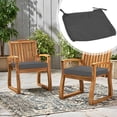 thumbnail image 2 of Meiix 1Pcs Outdoor Cushion Cover, Waterproof & Washable, Fade Resistant Zipper Closure Strap Ties for Patio Furniture, 18X18In (Dark Gray), 2 of 9