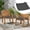 Dark Gray, variant on Outdoor Chair Cushion Covers, 17.7'' X 17.7'' X 2'', Waterproof and Fade-Resistant Outdoor Cushion Cover Replacement for Outdoor Slipcovers,Rattan Chair Sofa & Lounge Seat, Dark Gray