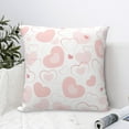 thumbnail image 6 of YFYANG Square Decorative Throw Pillow Case (Without Pillow Insert), Pink Romantic Love Bedroom Sofa Car Cushion Cover, 12"x12", 6 of 9