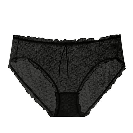 Savings Clearance! Wdfiry Plus Size Women s Lace Briefs Underwear Breathable Comfy Soft Stretch Panties on Clearance