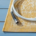 thumbnail image 5 of SAFAVIEH Courtyard Darin Botanical Indoor/Outdoor Area Rug, Gold/Ivory, 6'7" x 6'7" Square, 5 of 14