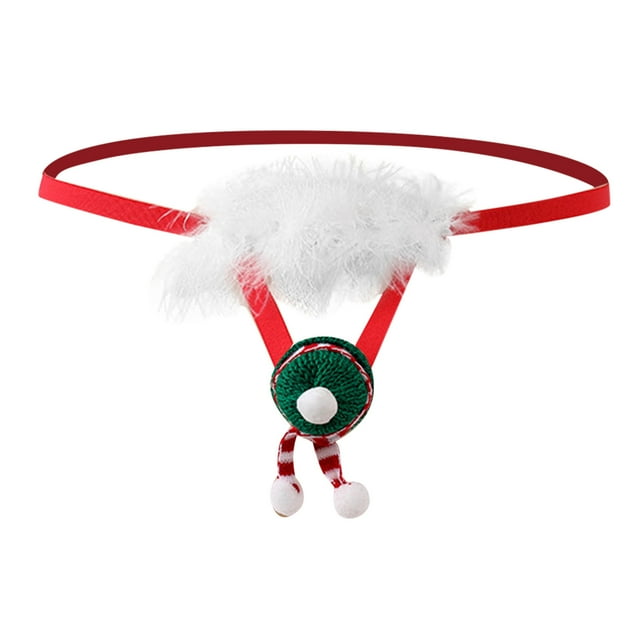 String pour Hommes de Noël à Plumes Extensible, String pour Homme en Maille Transparente, Vêtements Cool pour Hommes