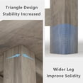 thumbnail image 2 of Ourlova Dining Table for 6 to 8 Long Wooden Kitchen Table with Sturdy Triangular Legs Farmhouse Large Dining Room Dinner Table with Thick Frame Extra Thick Base for Apartment Party-Rustic Gray, 2 of 7
