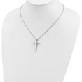 thumbnail image 3 of Sterling Silver Brilliant Embers Rhodium-Plated Cz Cross Necklace Made In China qmp886-18, 3 of 5