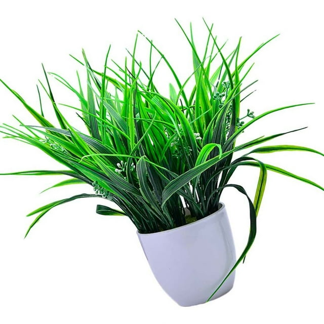 facefd Artificical Plant Indoor Table artificial Plant Pot Home Decor Simulation Potted Plant, Middle