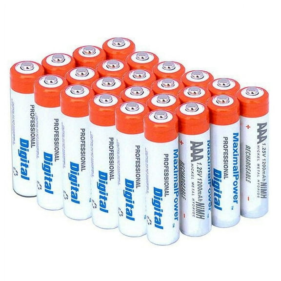 Maximal Power 24 Pack AAA Triple A Rechargeable Batteries 1200mAh 1.25V Ni-MH Ultra