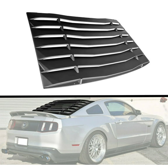 New Design Rear Window Louver Cover Wing Fots 05-14 Ford Mustang - ABS Black