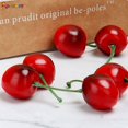thumbnail image 2 of Spencer 30Pcs Artificial Simulation Red Black Cherries, Lifelike Fake Fruit Cherry Model for Home Kitchen Party Decoration Desk Ornament, 2 of 7