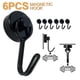 thumbnail image 1 of Gancho Haomacro resistente con imanes fuertes para el hogar, refrigerador, parrilla, cocina y llavero, negro, multiusos, paquete de 6, 1 of 6