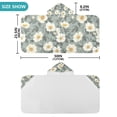 thumbnail image 4 of Yayeee Kids Hooded Towel with Hand Pockets Beach Soft Absorbent Bath Wrap 50 x 23.5 inch, Sage Green Flower Pattern, 4 of 5