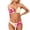 *Pink, variant on Women's 2 Piece Floral Triangle Bikini Set,Ladies Tie up Bathing Suit,Halter High Cut Swimsuit For Women,Hot Pink,Size M