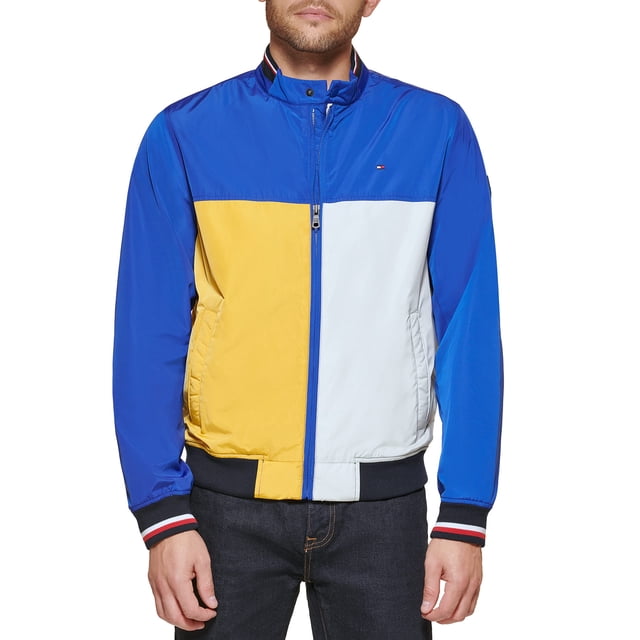 Chaqueta Tommy Hilfiger, ligera, de punto acanalado, azul, XXL