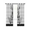 thumbnail image 7 of Vintage Grey Yak Blackout Curtains for Bedroom/Living Room, Bathtub Farmhouse Retro Art Thermal Insulated Kitchen Drapes with Grommets, Light Blocking Window Treatment, 2 Panels 42" x 54", 7 of 7