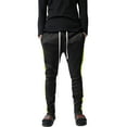 thumbnail image 2 of Ma Croix Mens Stripe Track Pants Skinny Fit Elastic Athletic Training Joggers, 2 of 6